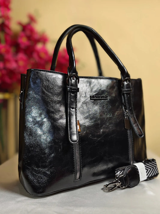London Night Tote- Black