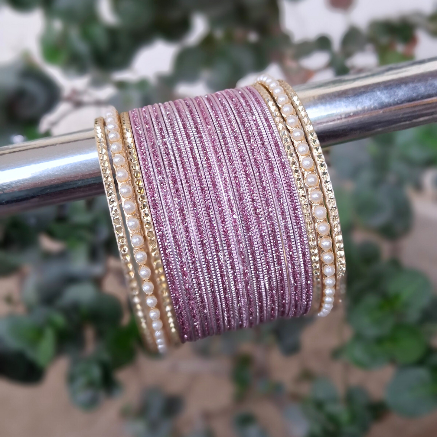Glitter Bangle set-purple