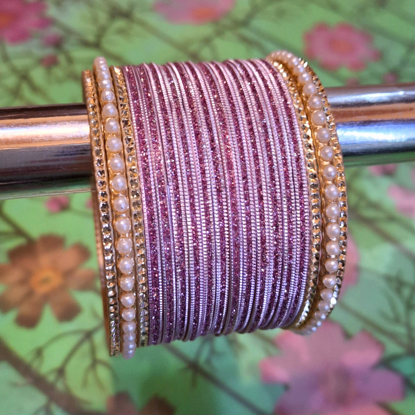 Glitter Bangle set-purple