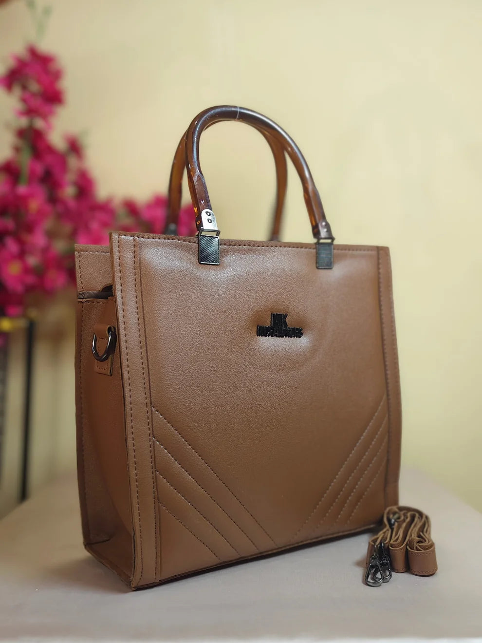Classic Structured Handbag- Brown