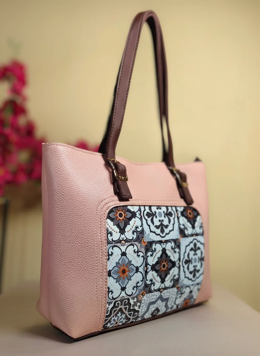 Culture Patch Tote- pink