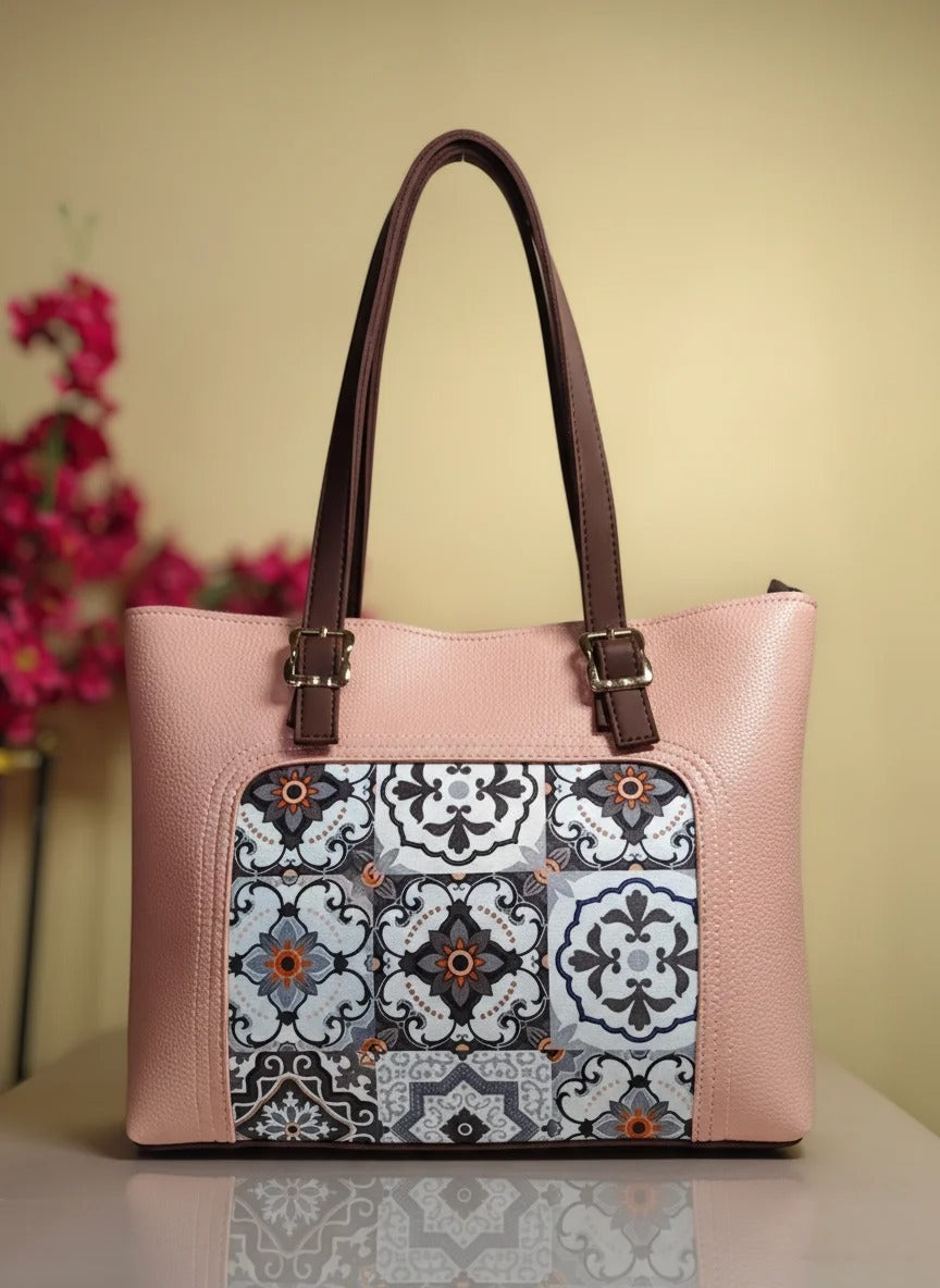 Culture Patch Tote- pink