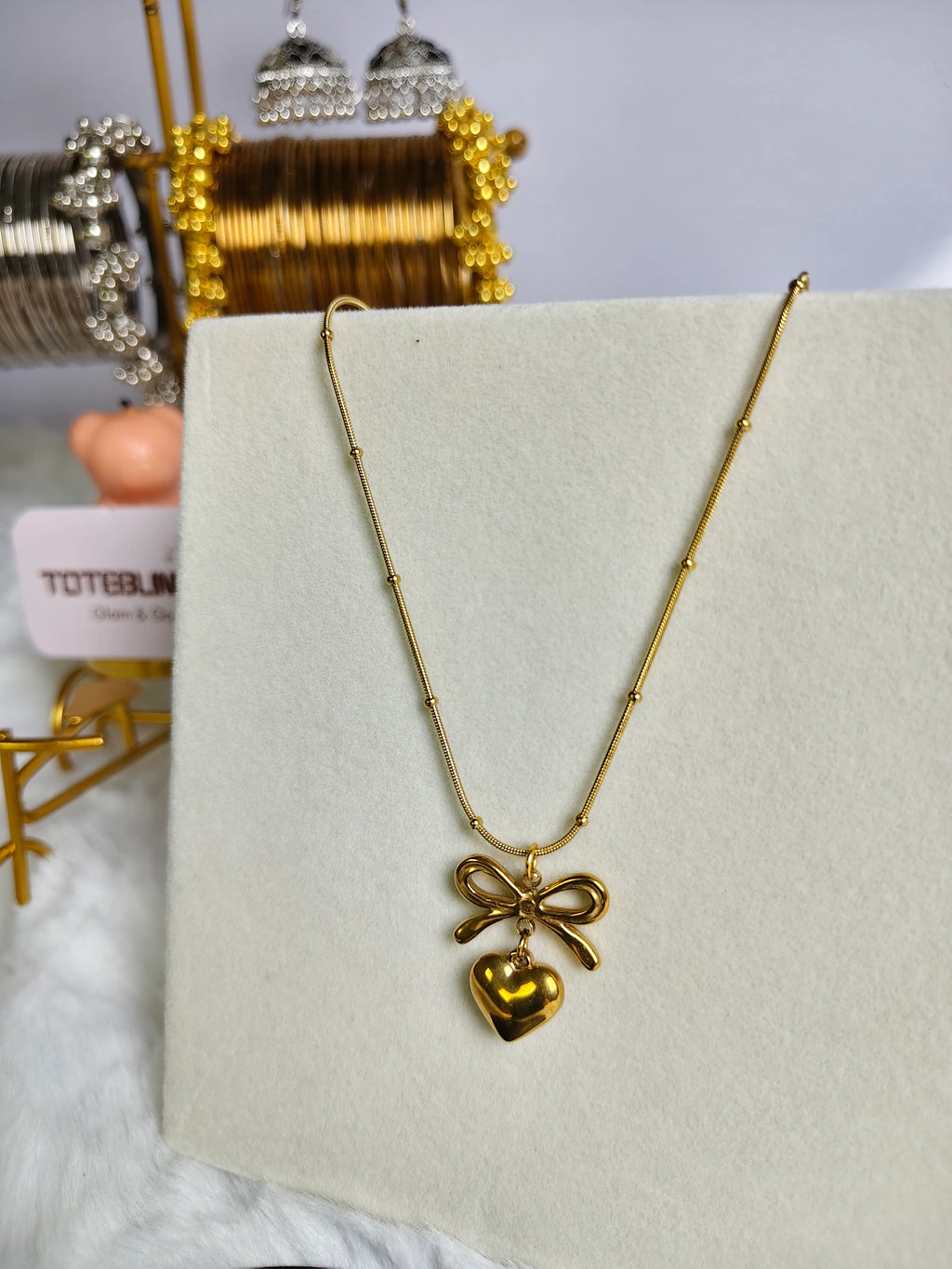Bow Heart Pendant✨