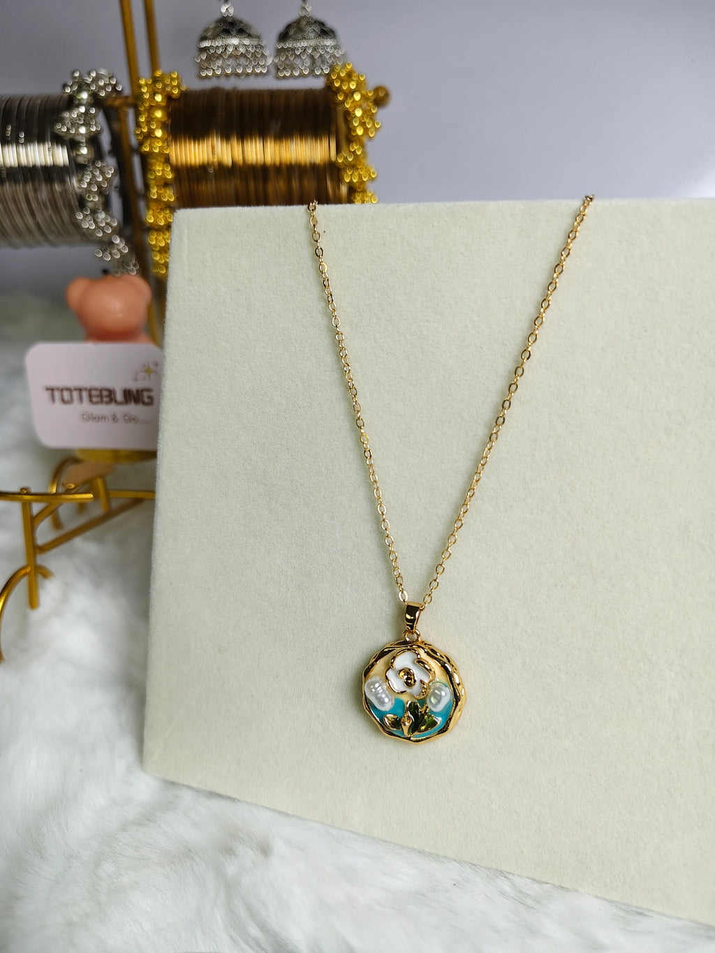 Aqua Bloom Pendant✨