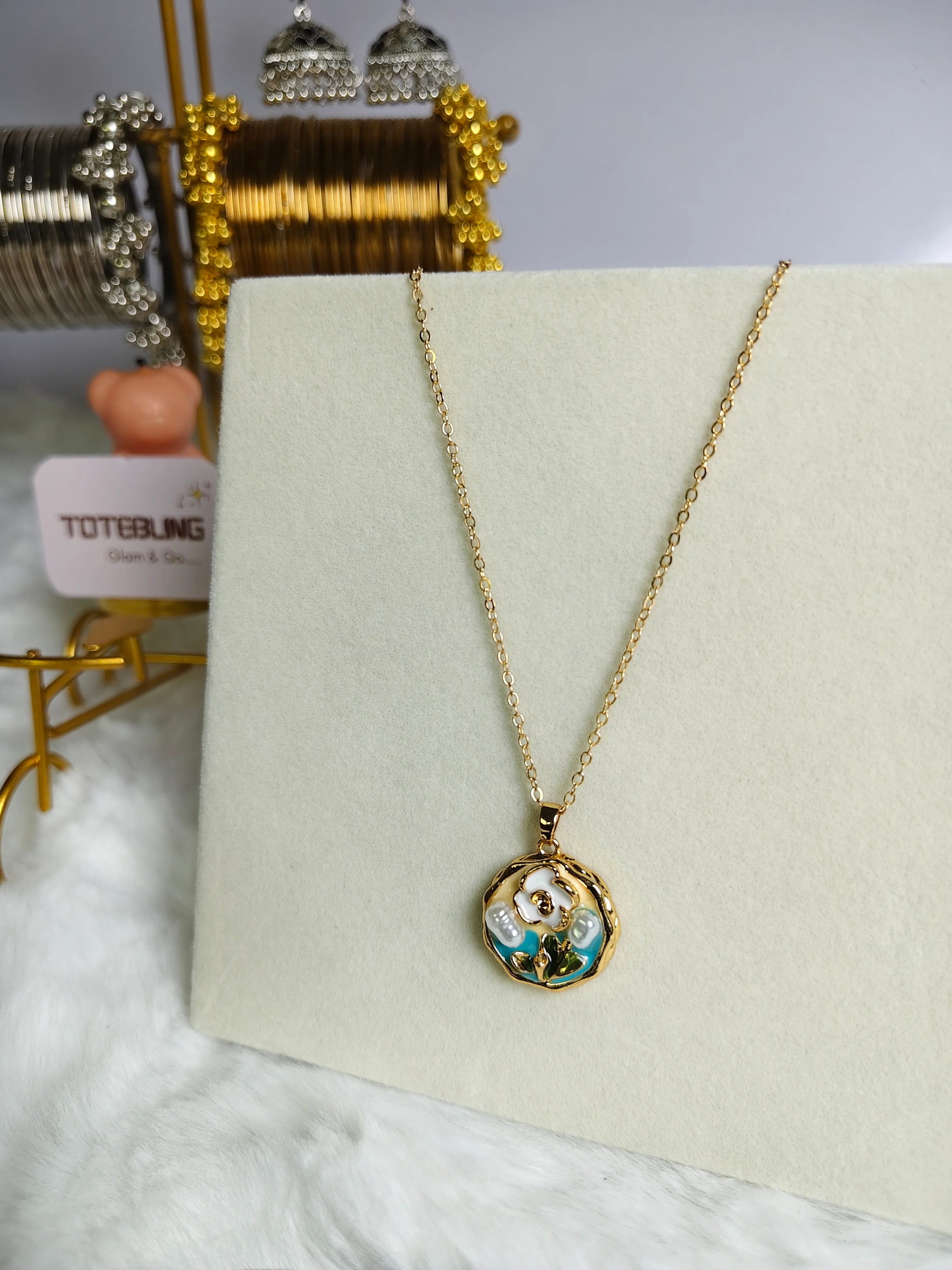 Aqua Bloom Pendant✨