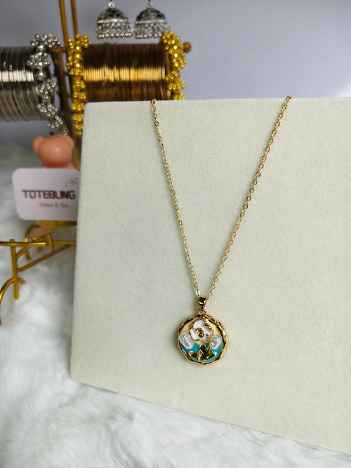 Aqua Bloom Pendant✨