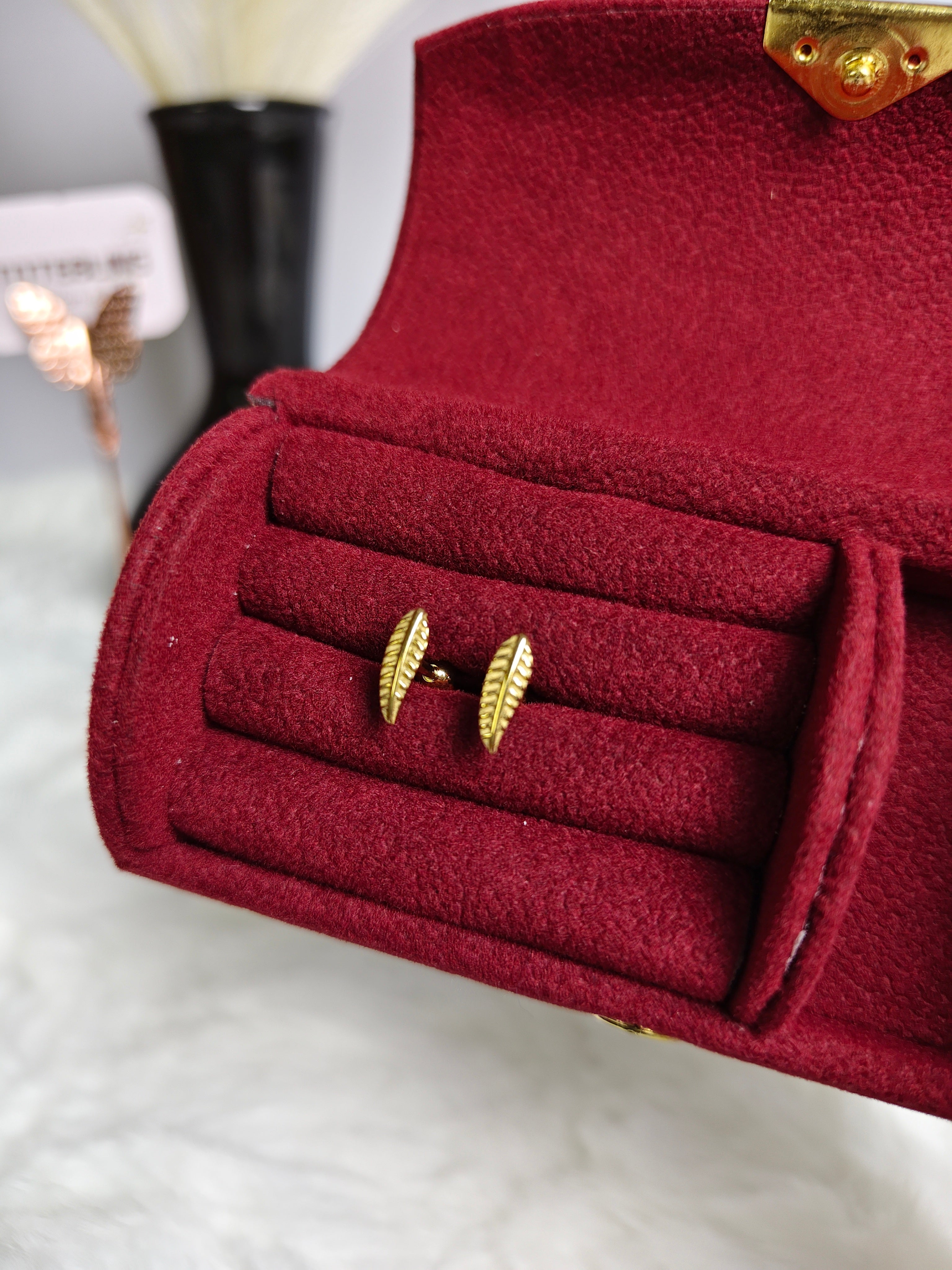 Gold Leaf Studs✨