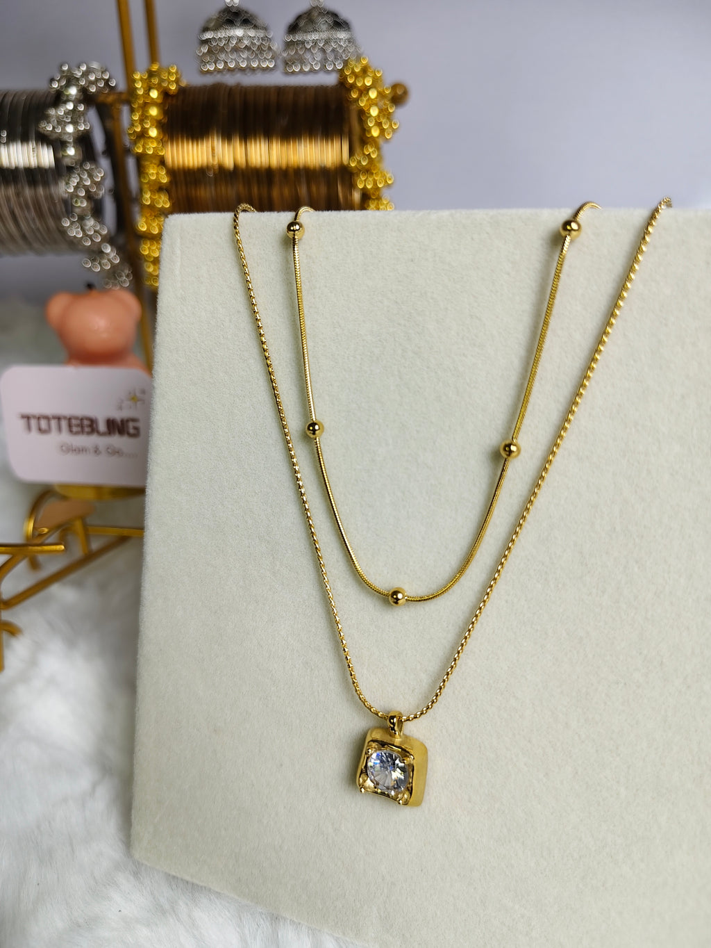 Dual Layer Sparkle Pendant✨