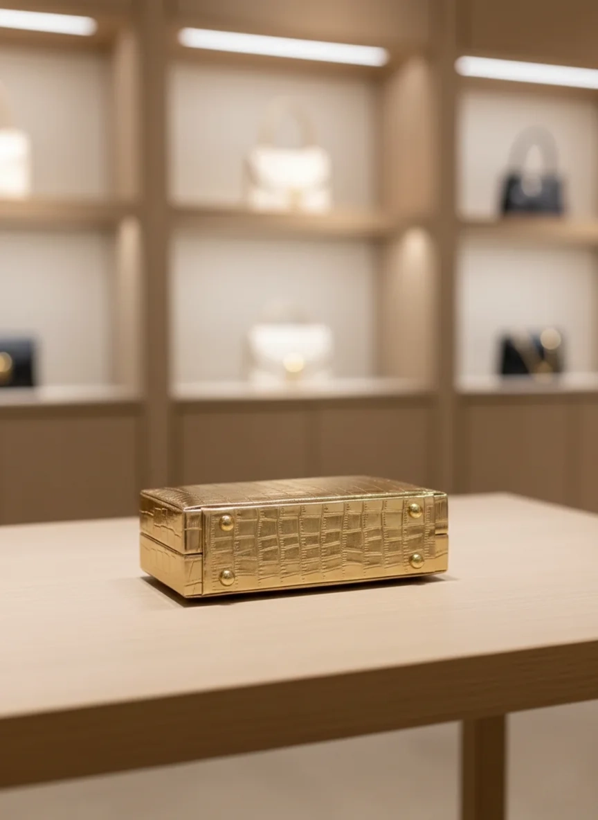 Pebble Clutch-Golden