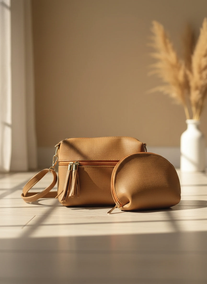 Versatile Tote Bag-set of 3- Brown