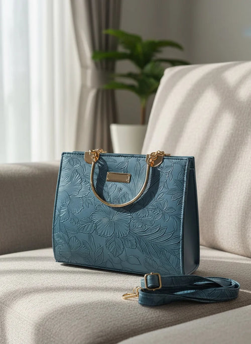 Blossom Belle Handbag- Blue