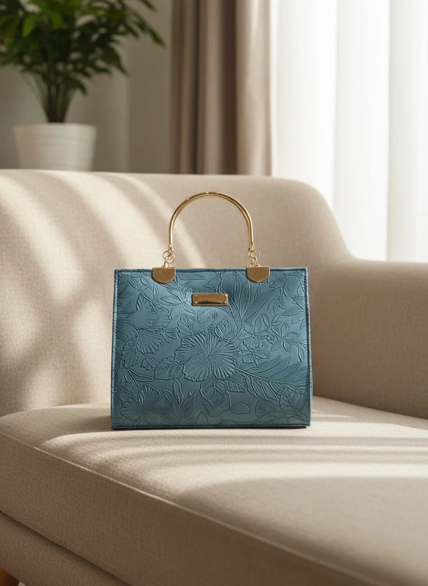 Blossom Belle Handbag- Blue