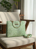 Olive Bloom Handbag- Green