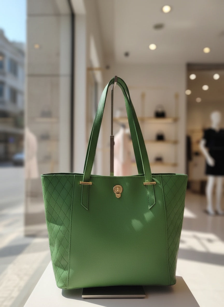 Elegant Tote Bag- Green