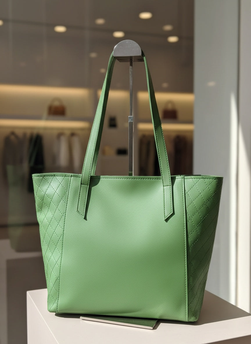 Elegant Tote Bag- Green