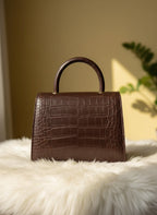 Crovella Matt Handbag - Brown