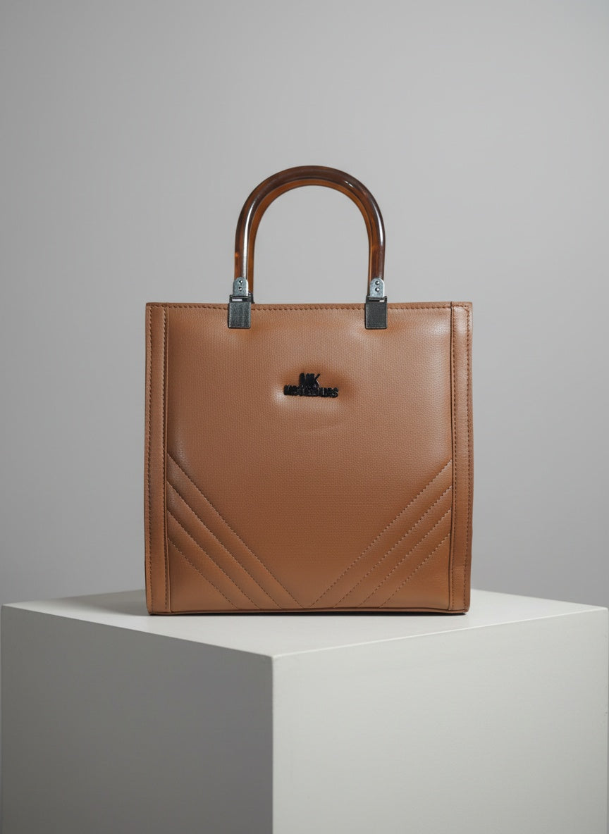 Classic Structured Handbag- Brown