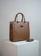 Classic Structured Handbag- Brown