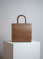 Classic Structured Handbag- Brown