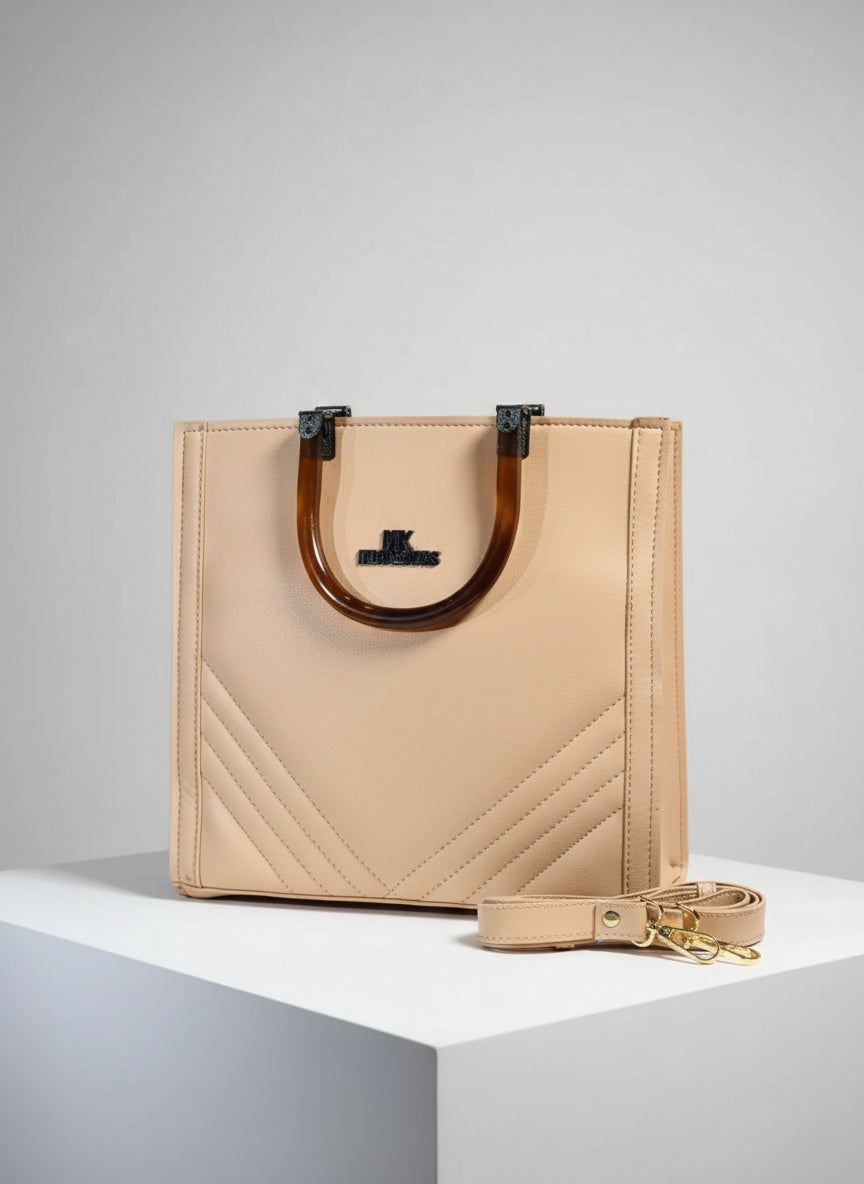 Classic Structured Handbag- Pink