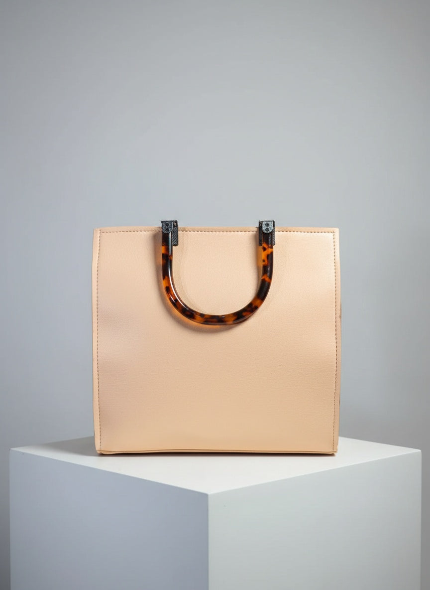 Classic Structured Handbag- Pink