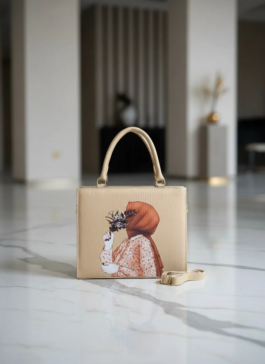 Veil & Bloom Handbag- Beige
