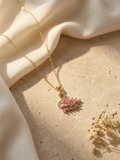 Pink Swan Necklace | Golden Base✨