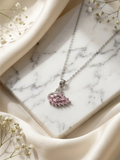 Blush Swan Necklace - Silver Base✨