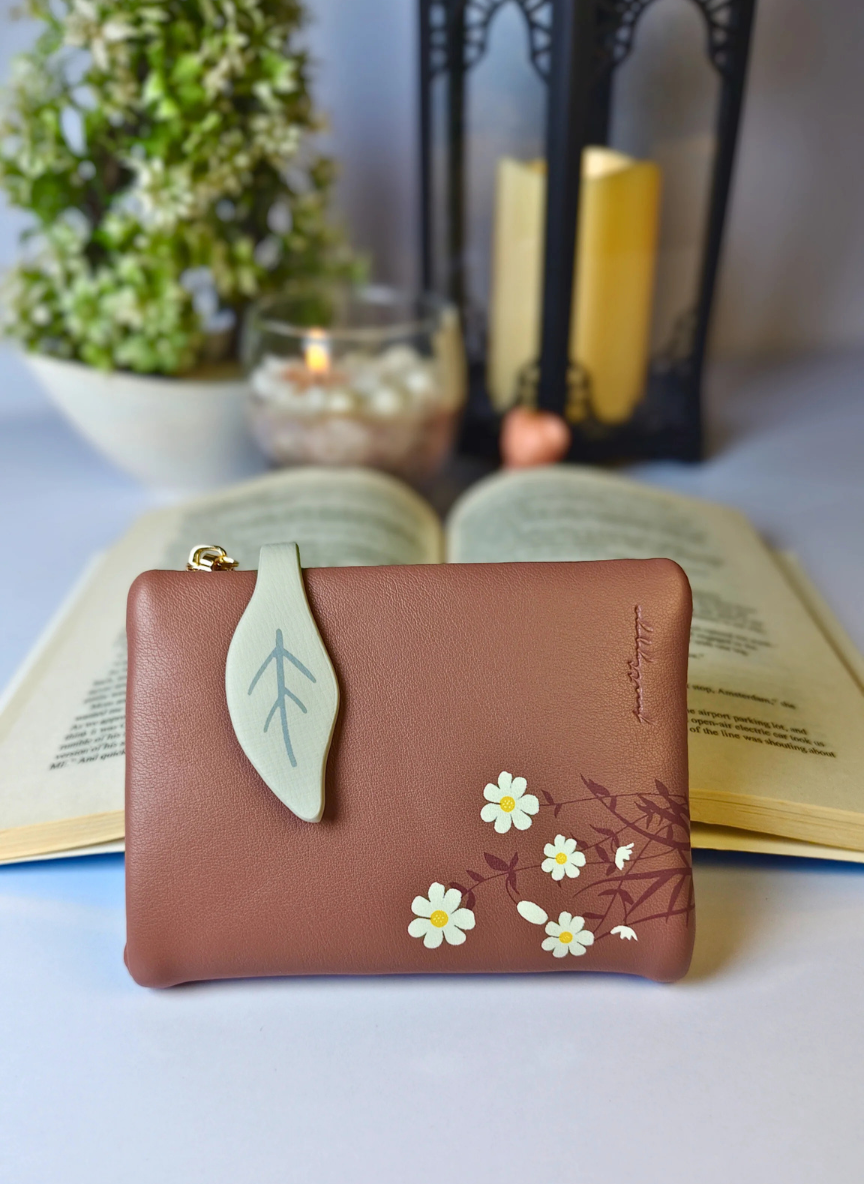Soft Fern mini wallet - Dust pink