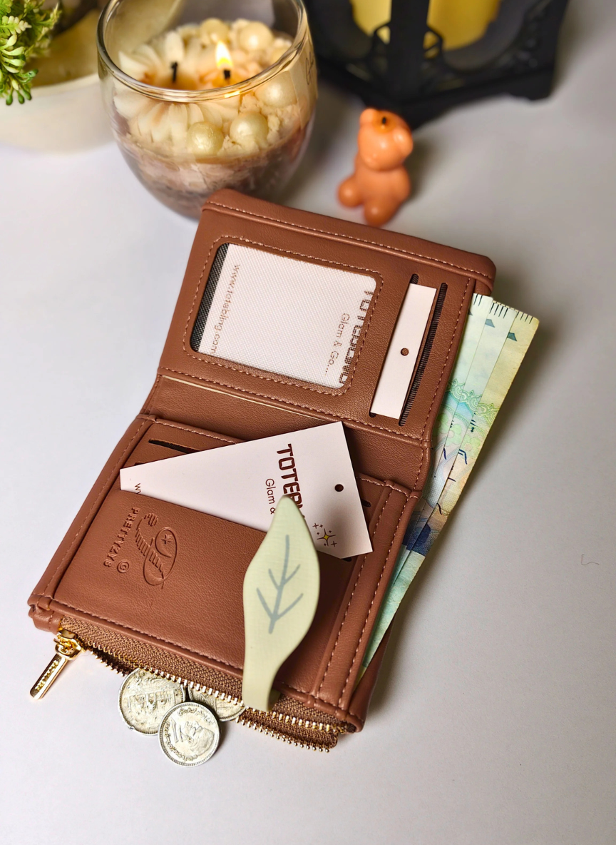 Soft Fern mini wallet - Dust pink