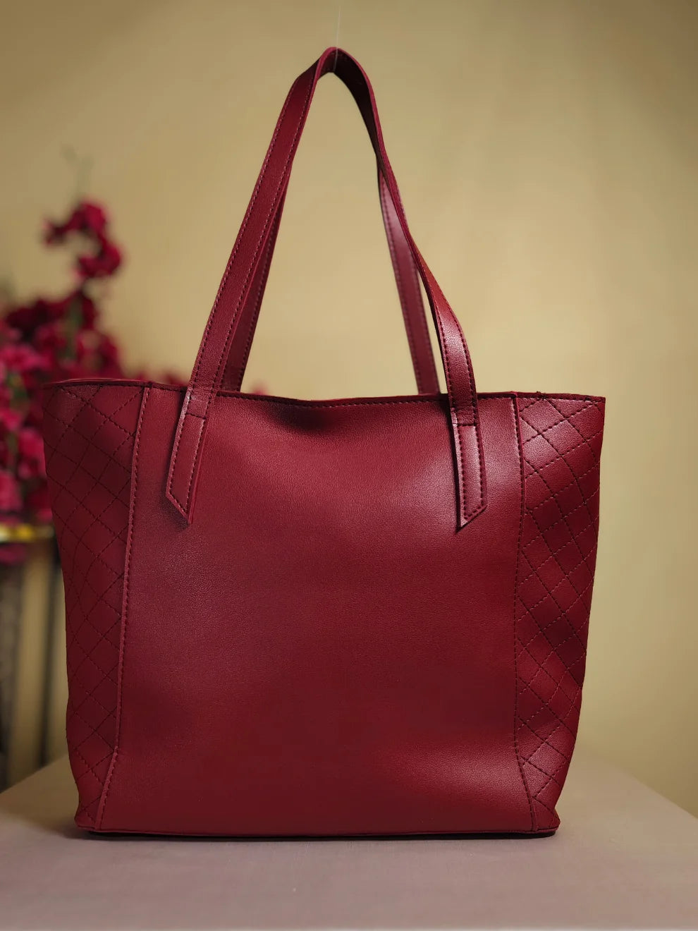 Elegant Tote Bag- Maroon