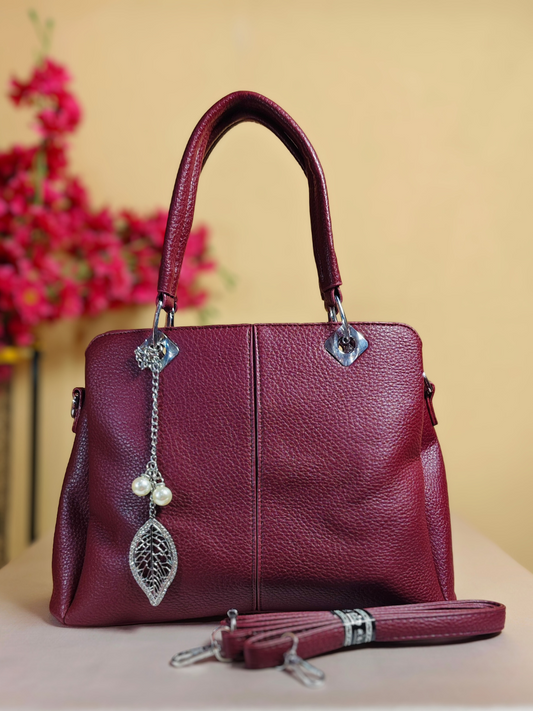 Orchid luxe Handbag- Burgundy