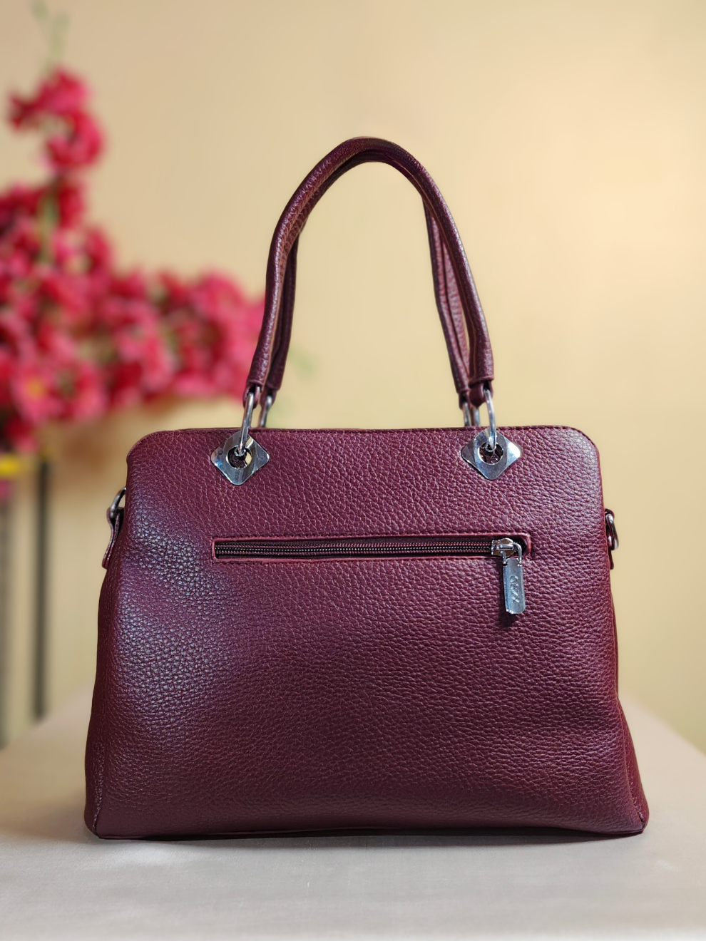 Orchid luxe Handbag- Burgundy
