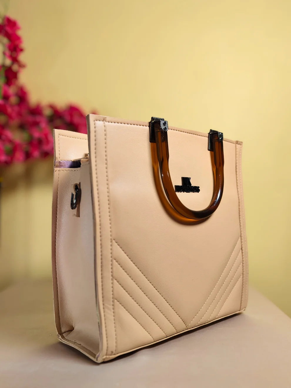 Classic Structured Handbag- Pink