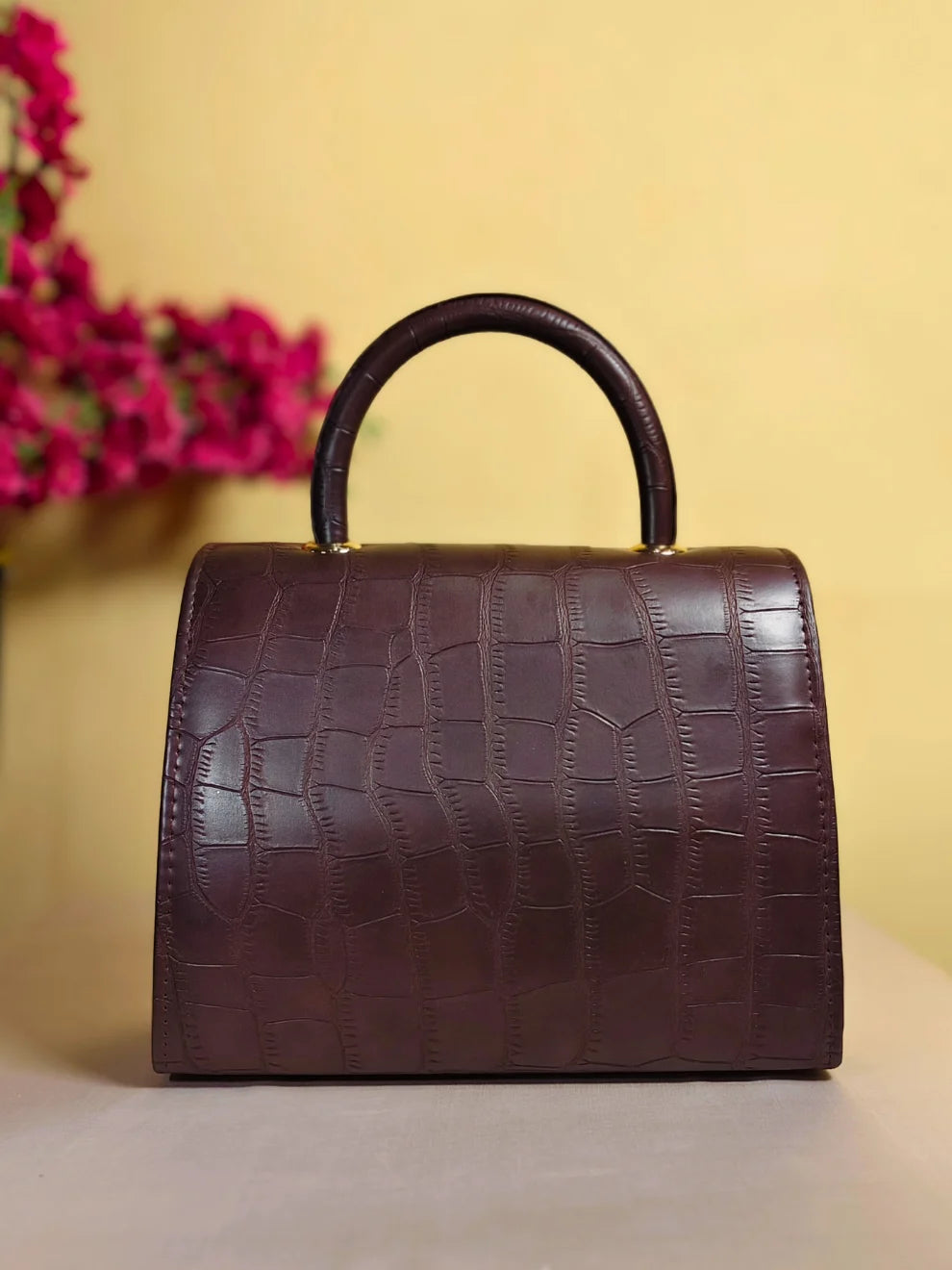 Crovella Matt Handbag-Brown