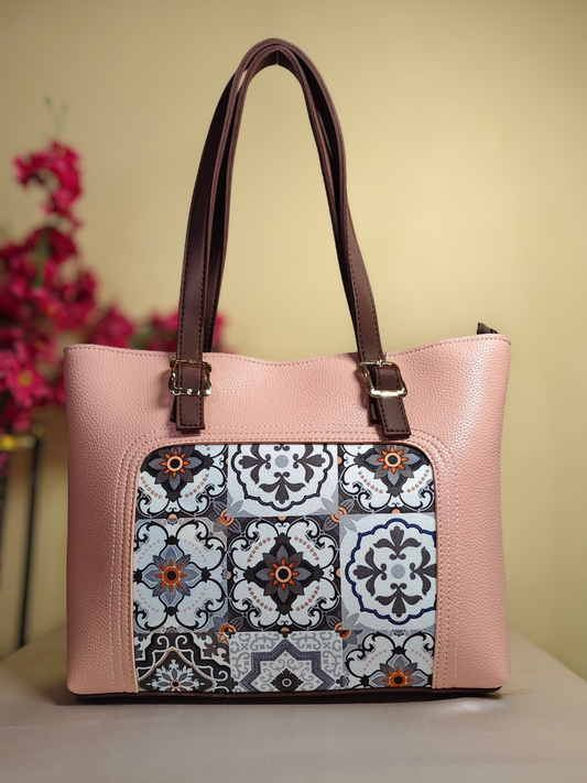 Culture Patch Tote- pink