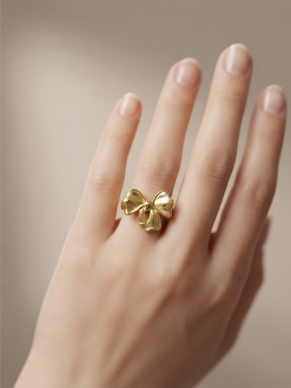Stainless Steel Bow Ring ✨