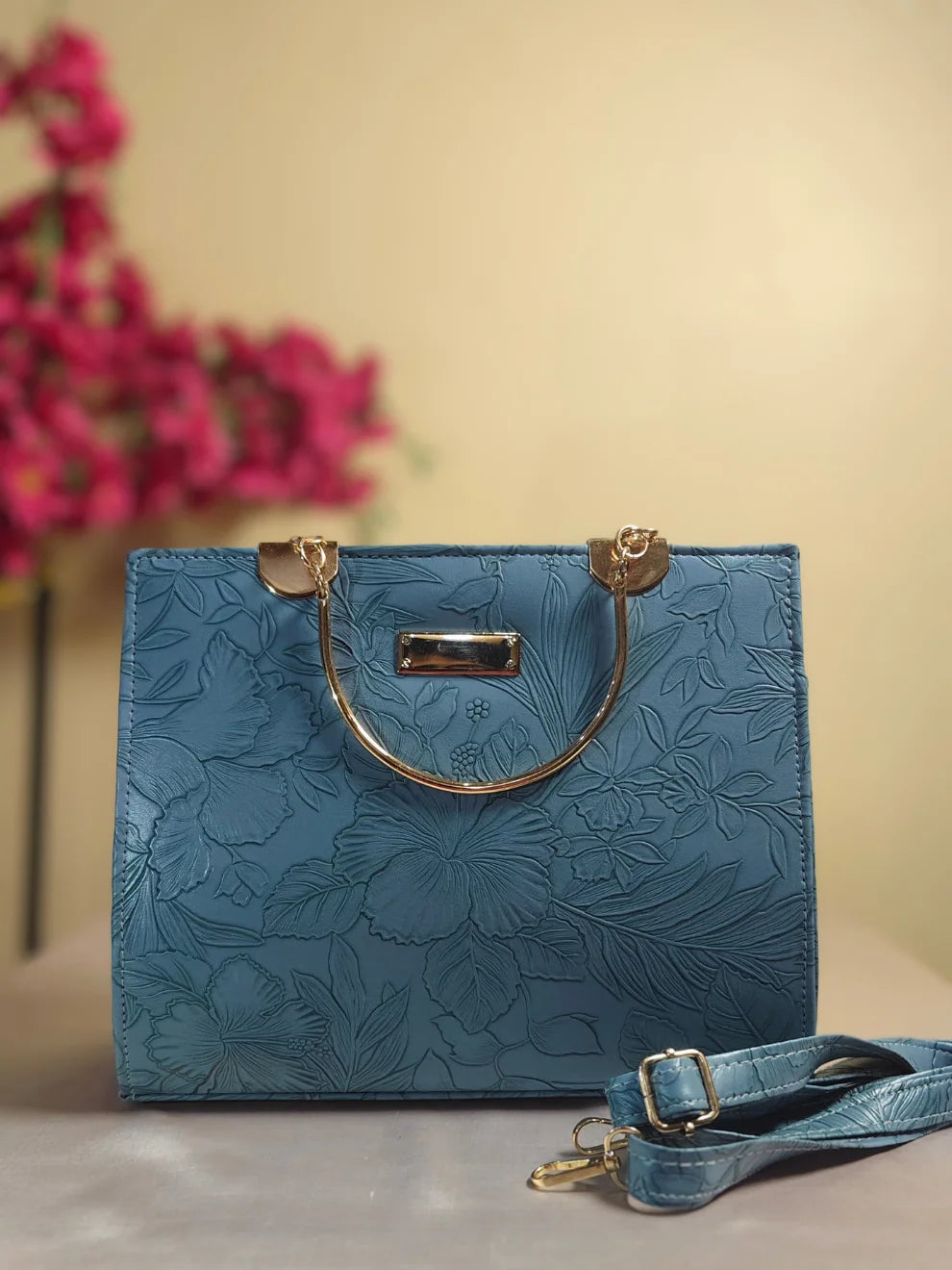 Blossom Belle Handbag- Blue