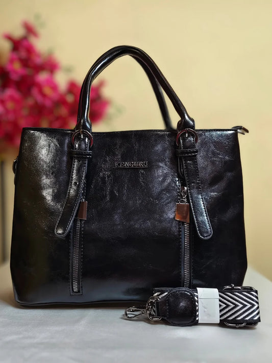 London Night Tote- Black