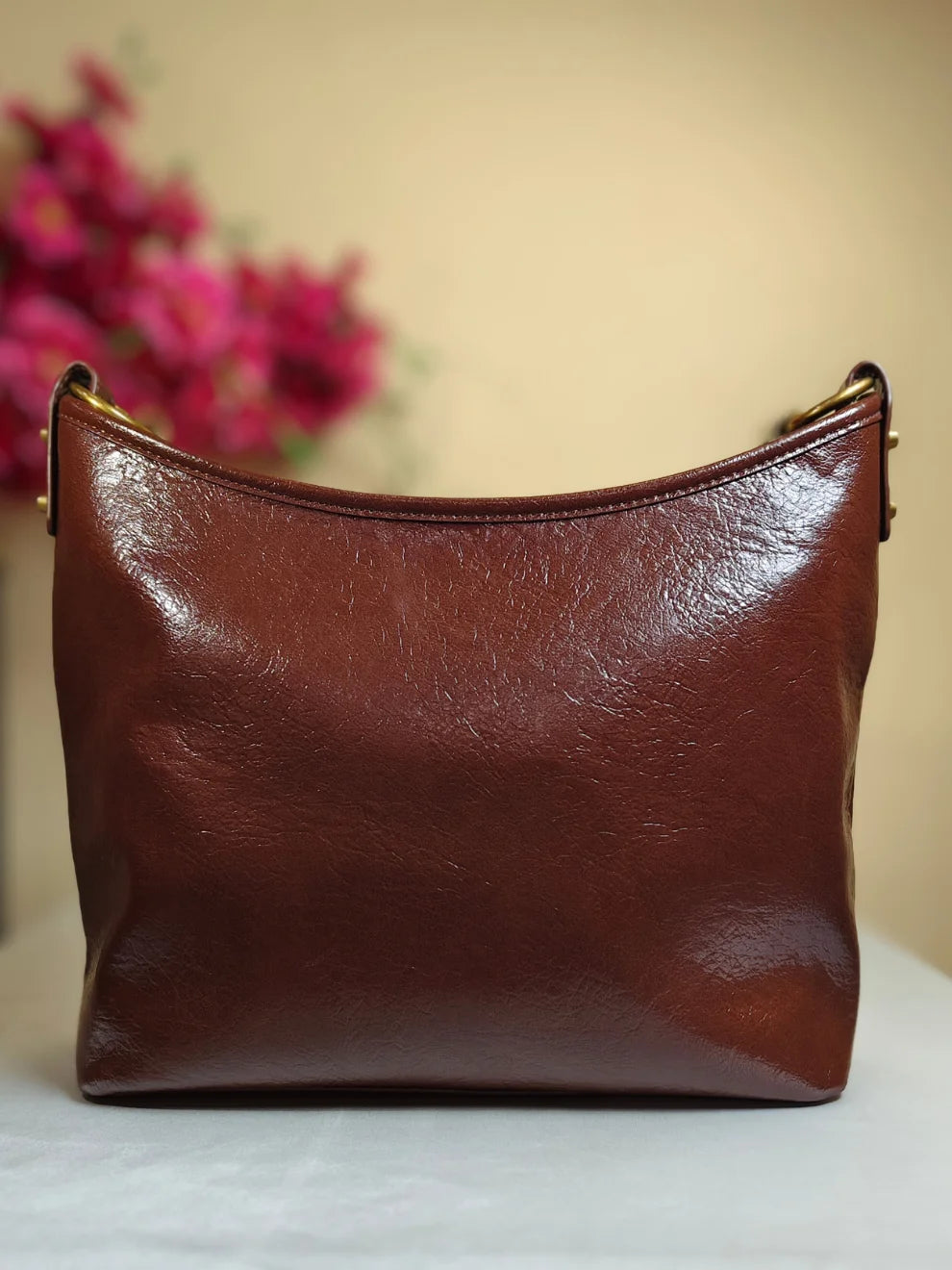 Majestic Chain Satchel- Brown