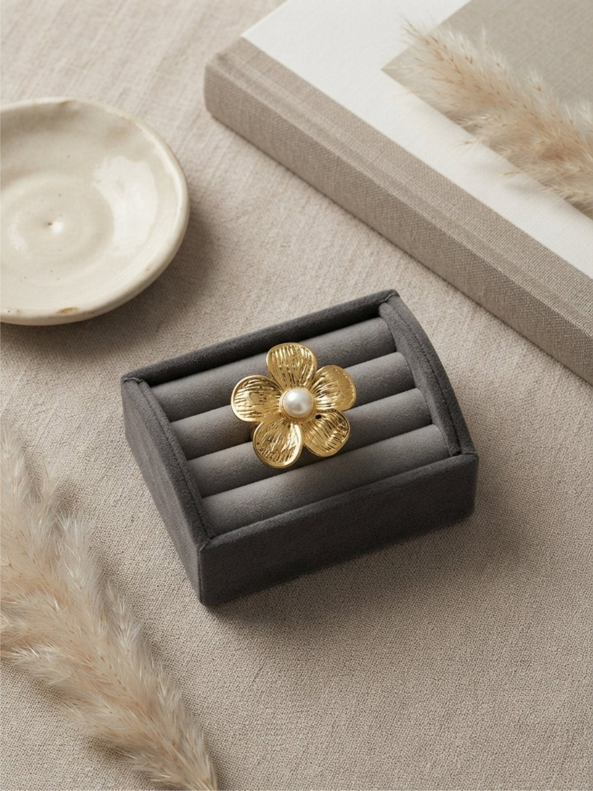 Stainless Steel Flower Ring