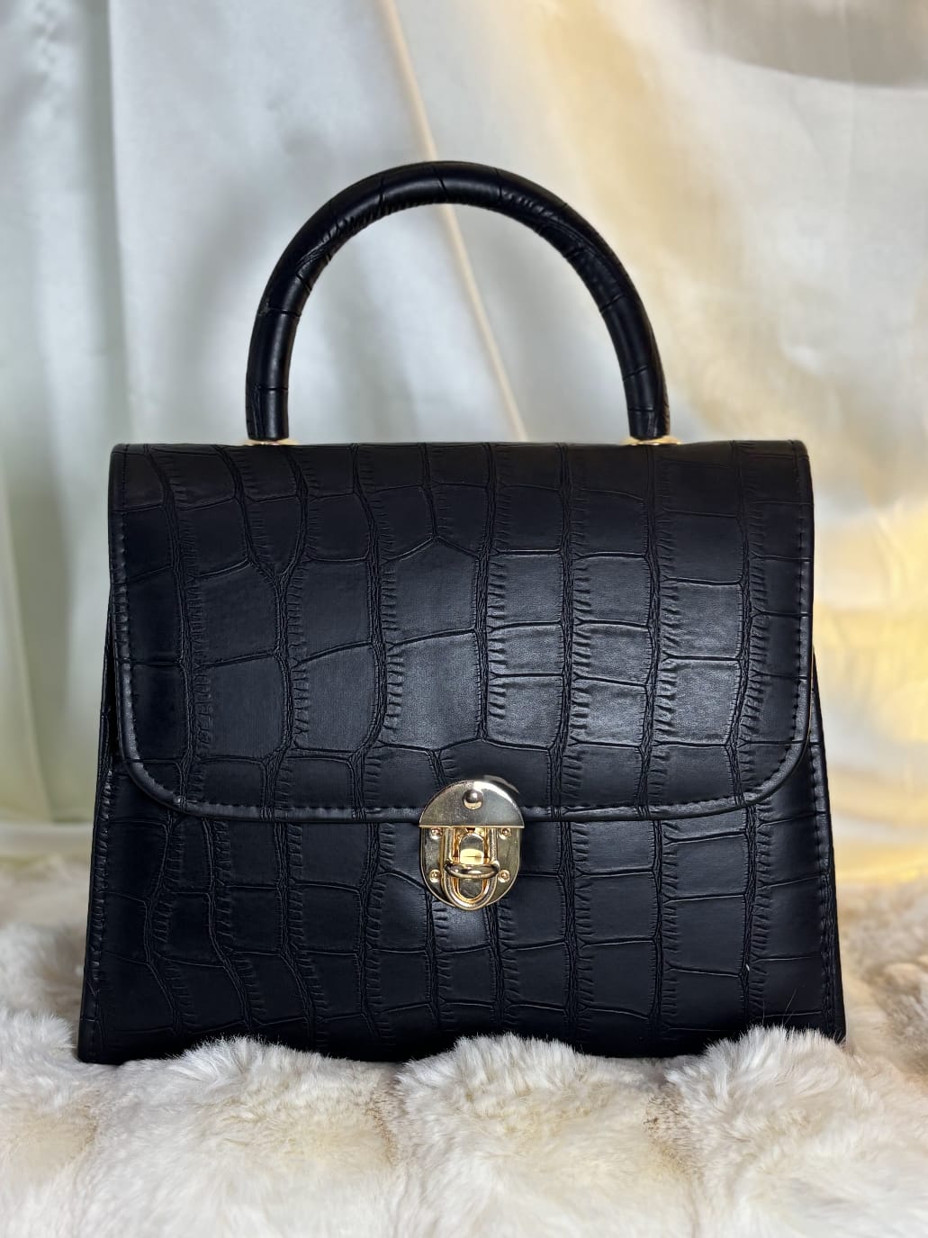 Crovella Matt Handbag-Black
