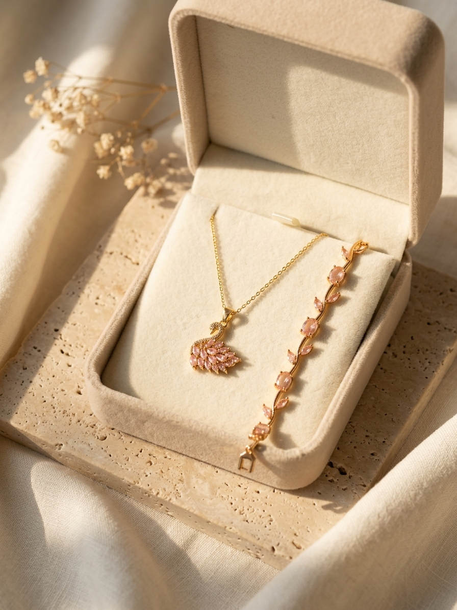 Swan + Tulip Combo Set (GOLDEN PINK)✨